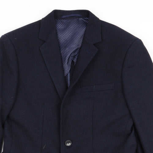 Easy Mens Blue   Jacket Blazer Size S