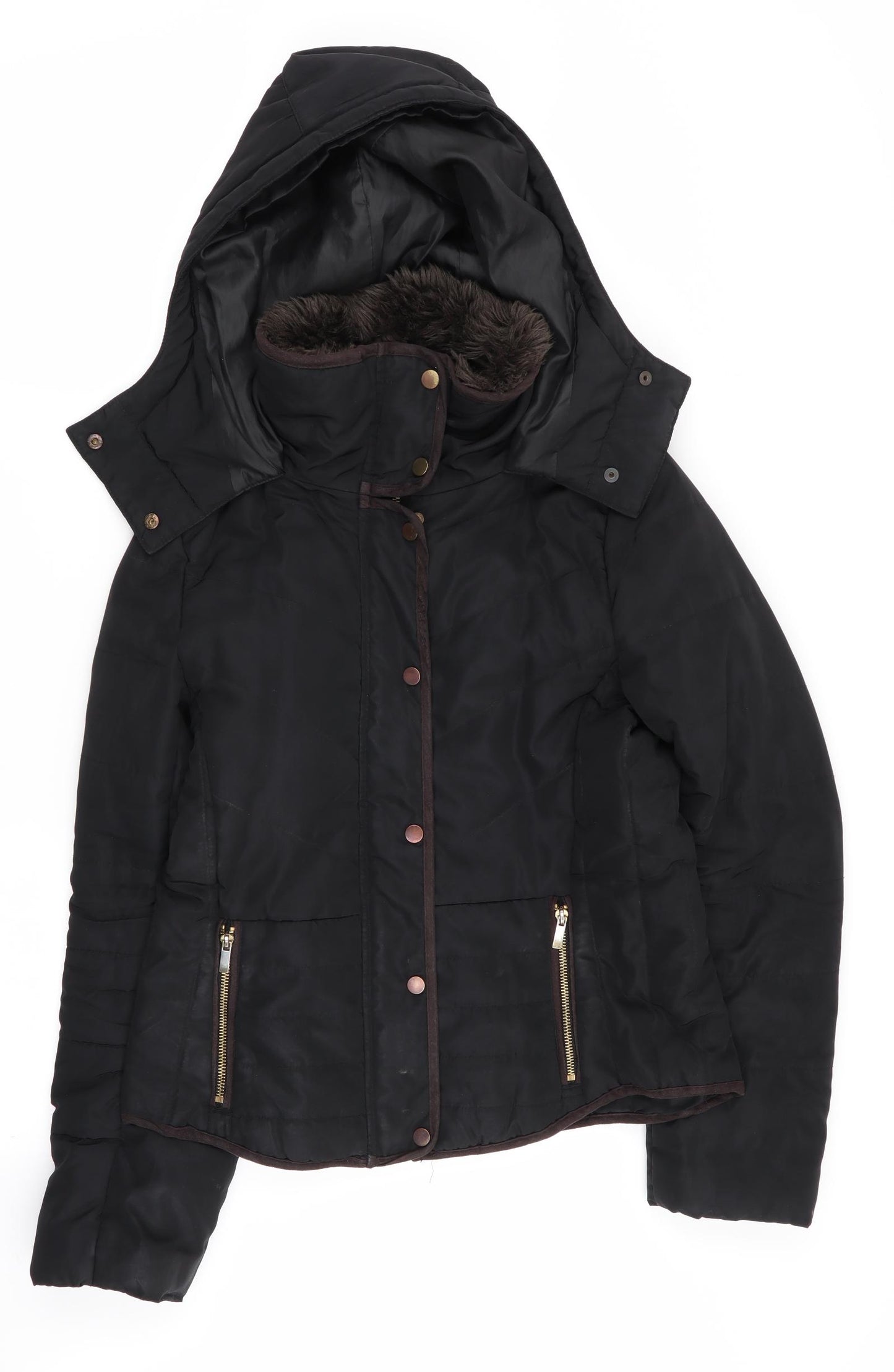 H&M Womens Black   Parka Coat Size 8