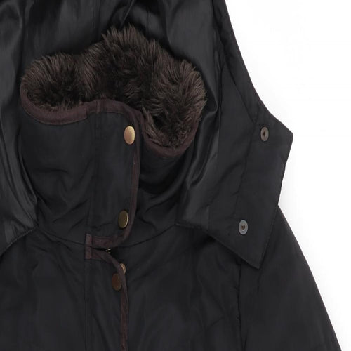 H&M Womens Black   Parka Coat Size 8