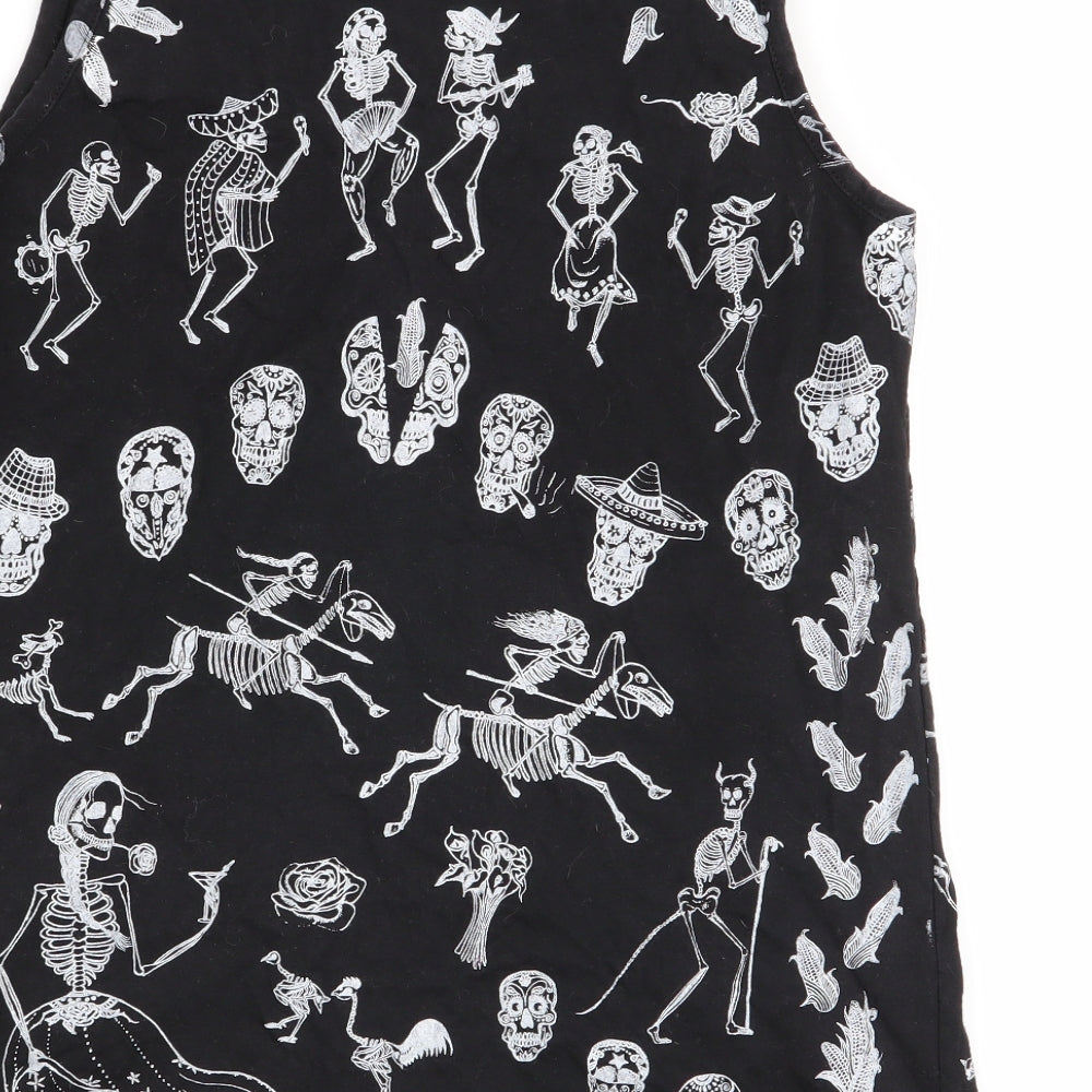 Fruit of the Loom Mens Black Animal Print   T-Shirt Size L  - tank top