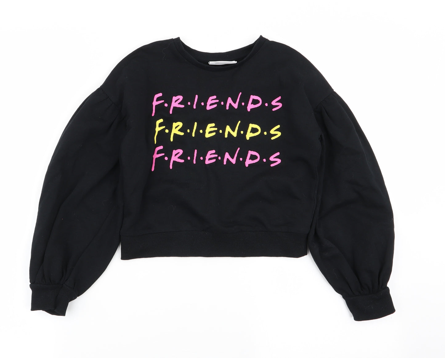 Asda George Girls Black   Pullover Jumper Size 7-8 Years  - friends