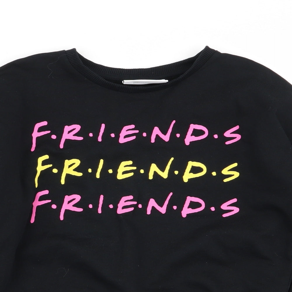 Asda George Girls Black   Pullover Jumper Size 7-8 Years  - friends