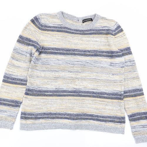 just elegance Womens Multicoloured Striped  Pullover Jumper Size S