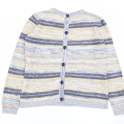 just elegance Womens Multicoloured Striped  Pullover Jumper Size S