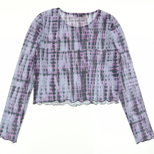 Light before Dark Womens Multicoloured Geometric  Basic T-Shirt Size M