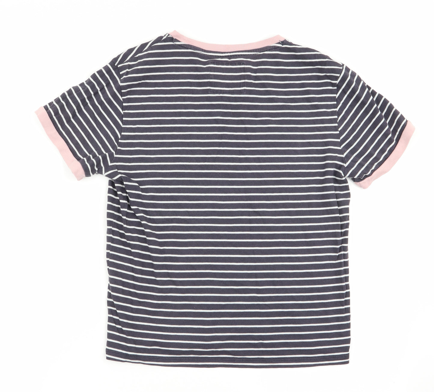 jack willa Womens Multicoloured Striped  Basic T-Shirt Size 12