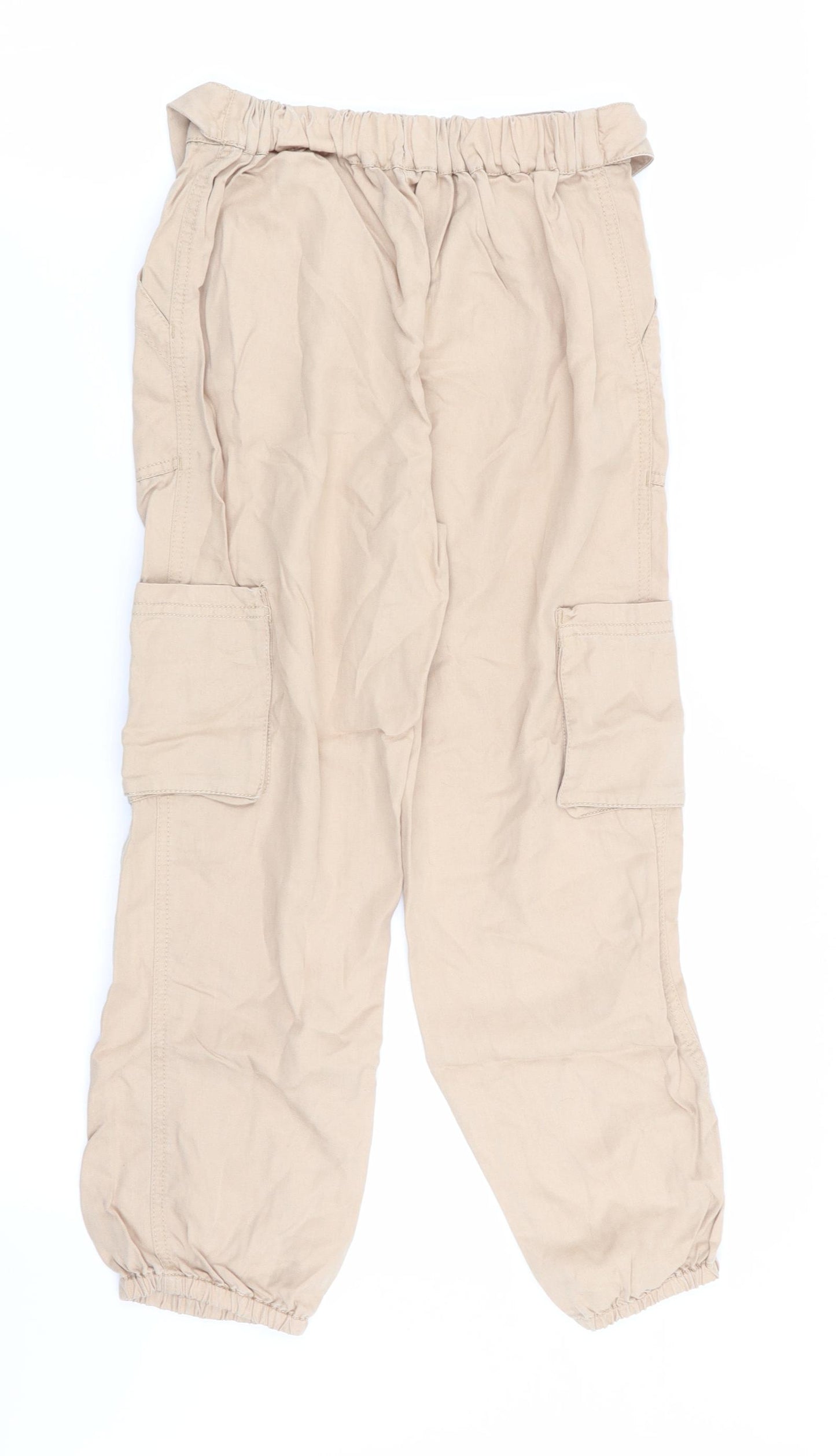 Asda George Girls Beige   Cargo Trousers Size 7-8 Years
