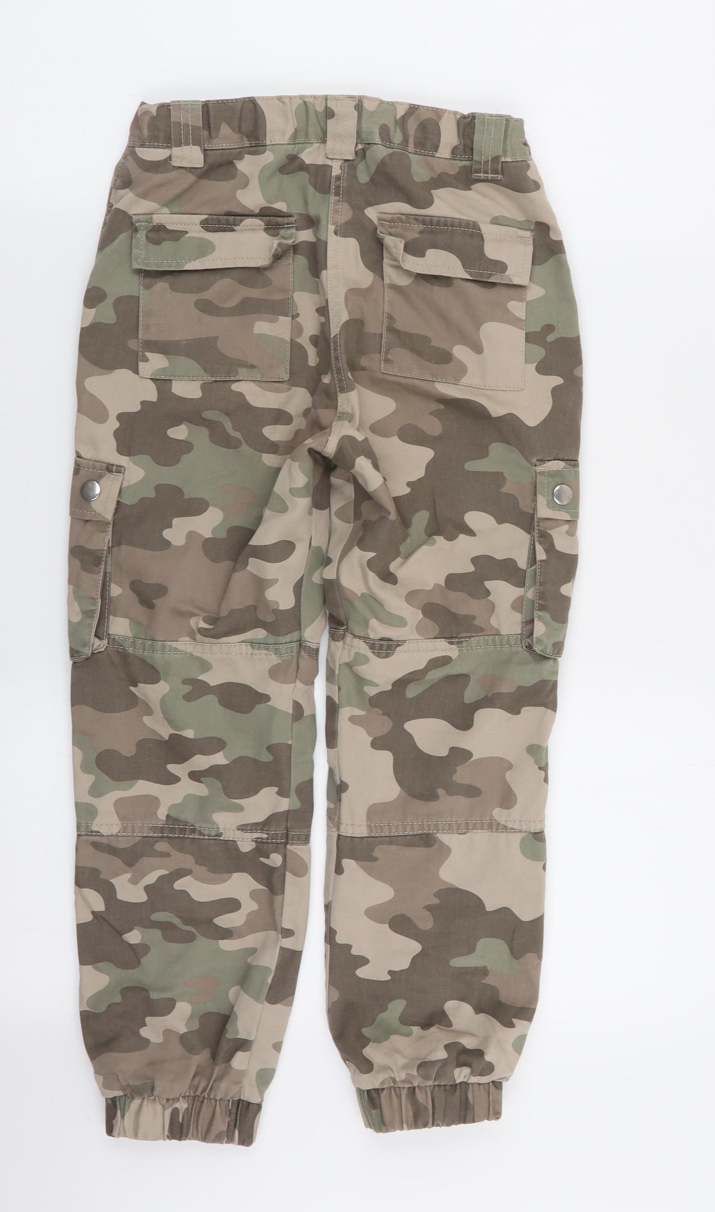 F&F Girls Multicoloured Camouflage  Cargo Trousers Size 8-9 Years