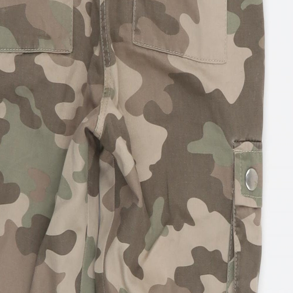F&F Girls Multicoloured Camouflage  Cargo Trousers Size 8-9 Years