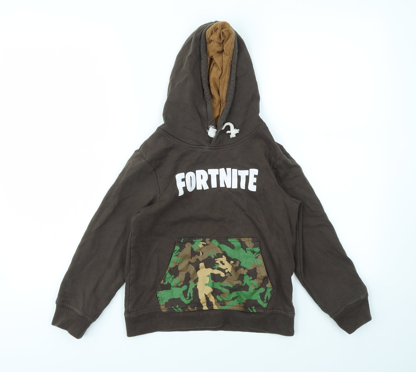 FORT NITE Boys Brown   Pullover Hoodie Size 9-10 Years