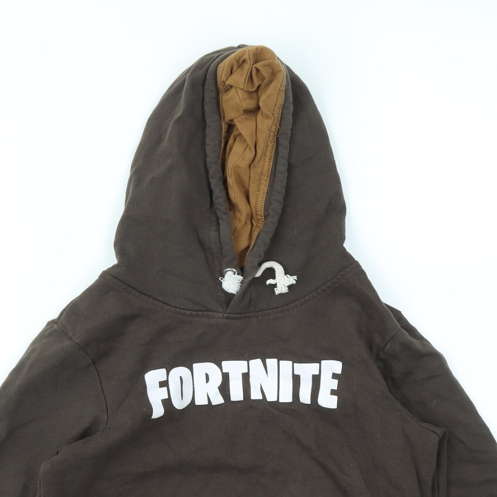 FORT NITE Boys Brown   Pullover Hoodie Size 9-10 Years