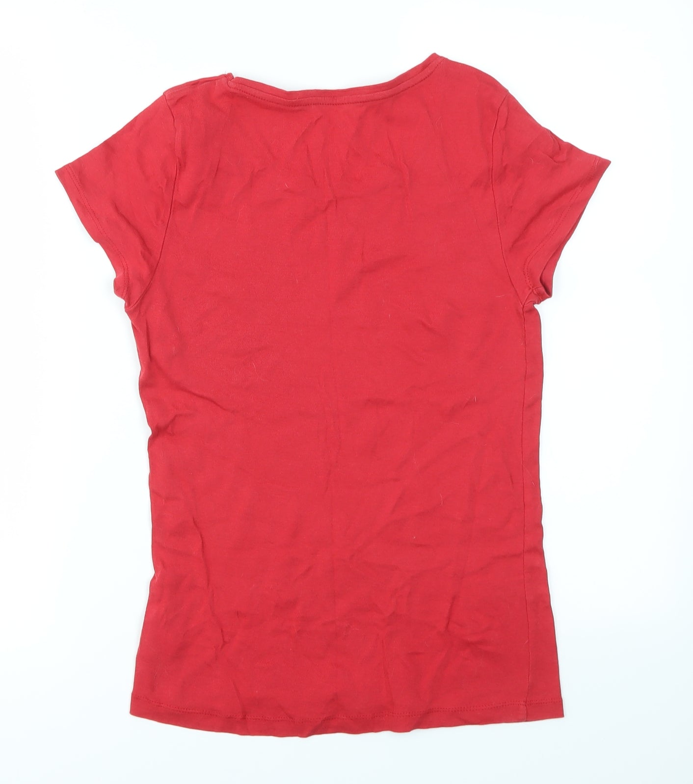 Peacocks Womens Red   Basic T-Shirt Size 12