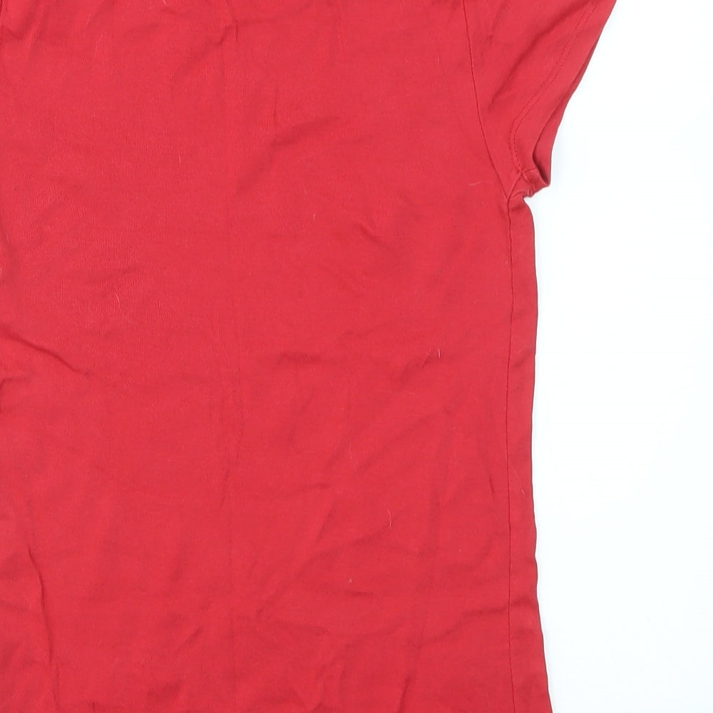 Peacocks Womens Red   Basic T-Shirt Size 12