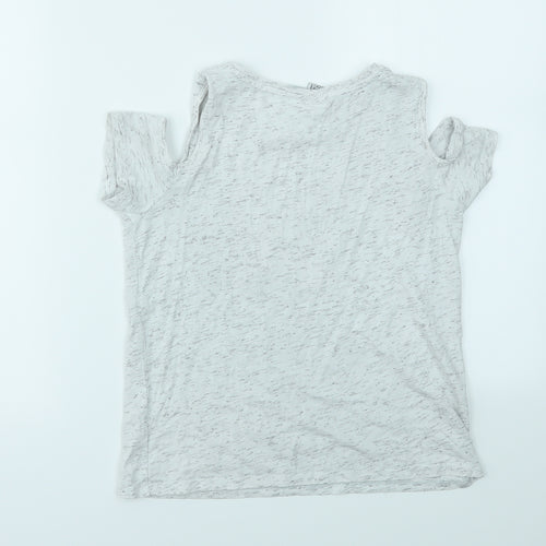 MINI MOUSE Girls Grey   Basic T-Shirt Size 10-11 Years