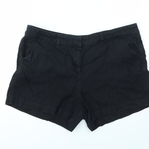 Papaya Womens Black   Cut-Off Shorts Size 14