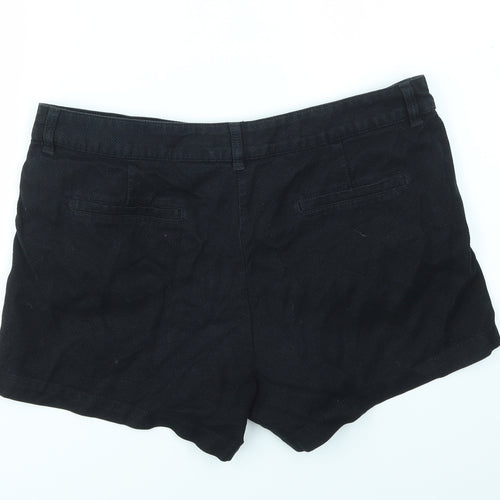 Papaya Womens Black   Cut-Off Shorts Size 14
