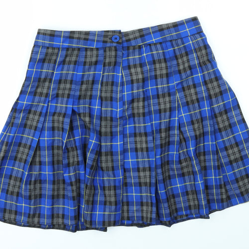NEW LOOK  Womens Blue Check  Flare Skirt Size 14
