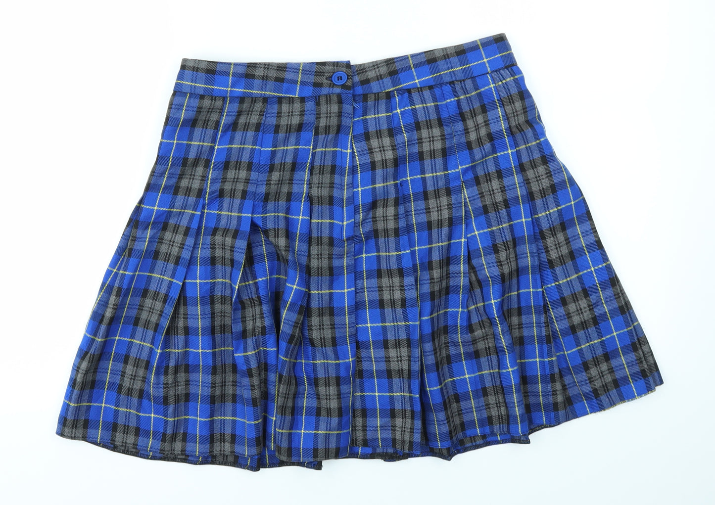NEW LOOK  Womens Blue Check  Flare Skirt Size 14