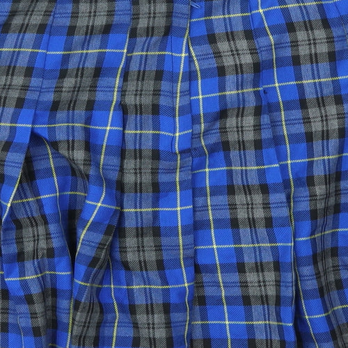 NEW LOOK  Womens Blue Check  Flare Skirt Size 14