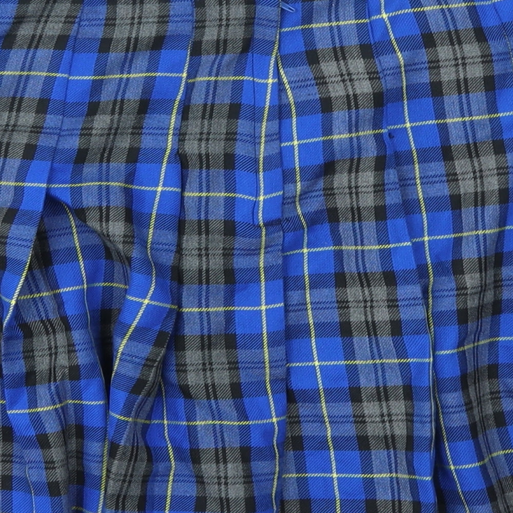 NEW LOOK  Womens Blue Check  Flare Skirt Size 14