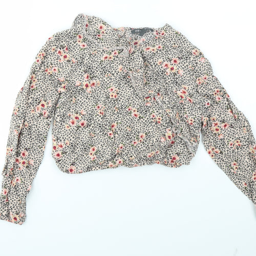 Primark Girls Multicoloured Animal Print  Basic T-Shirt Size 10-11 Years