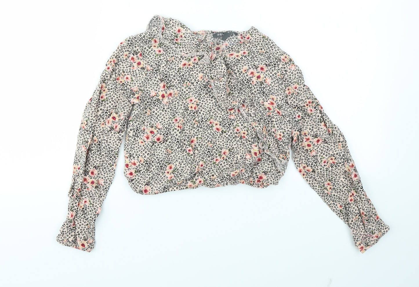 Primark Girls Multicoloured Animal Print  Basic T-Shirt Size 10-11 Years