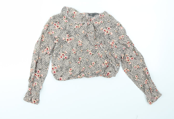 Primark Girls Multicoloured Animal Print  Basic T-Shirt Size 10-11 Years