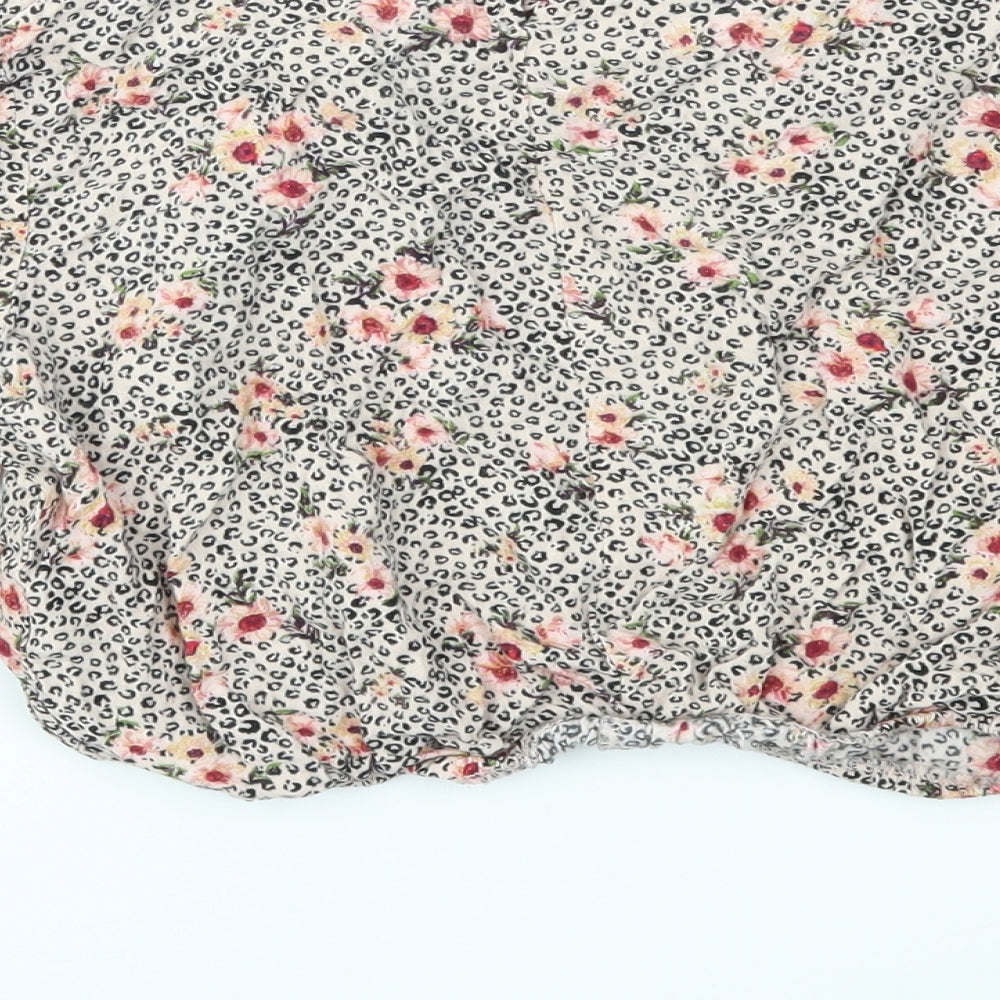 Primark Girls Multicoloured Animal Print  Basic T-Shirt Size 10-11 Years