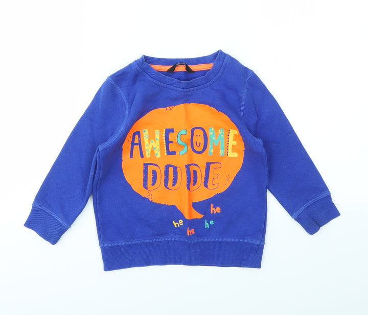George Boys Blue   Pullover Jumper Size 2-3 Years