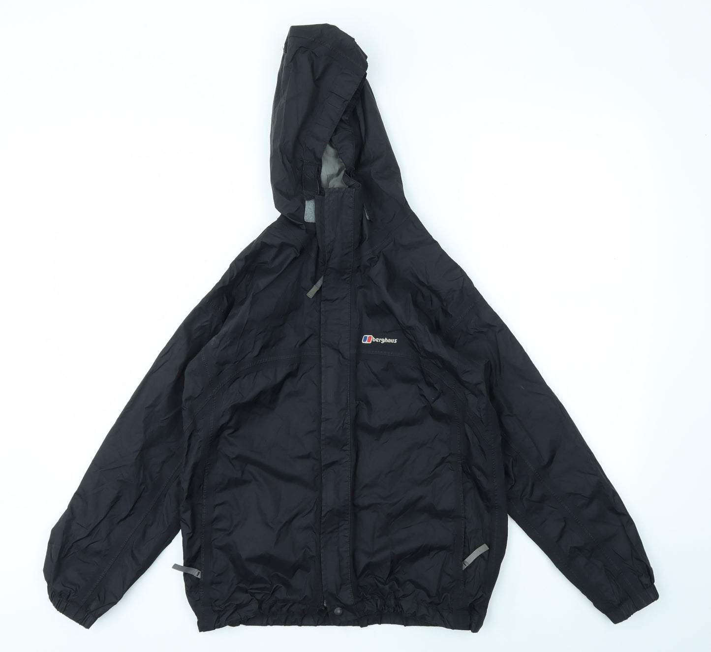 BURGHAUS Boys Black   Basic Coat Coat Size 11-12 Years