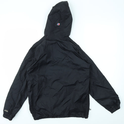 BURGHAUS Boys Black   Basic Coat Coat Size 11-12 Years