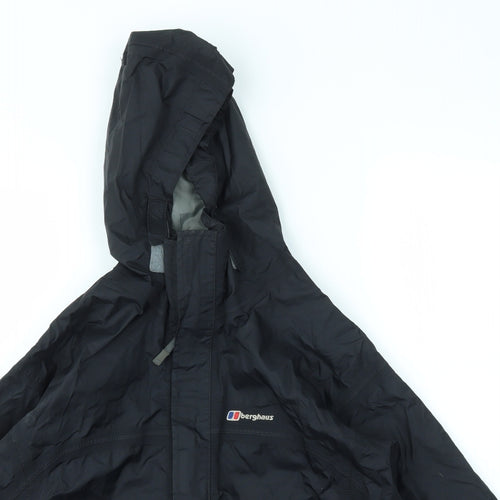 BURGHAUS Boys Black   Basic Coat Coat Size 11-12 Years