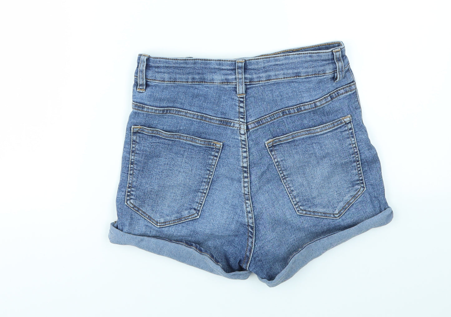 H&M Womens Blue   Cut-Off Shorts Size 8