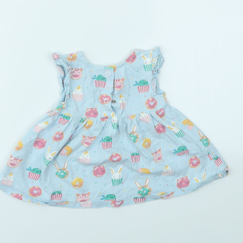 Blue Zoo Girls Blue Animal Print  Fit & Flare  Size 3-6 Months