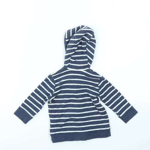 George Boys Blue Striped  Full Zip Jumper Size 0-3 Months