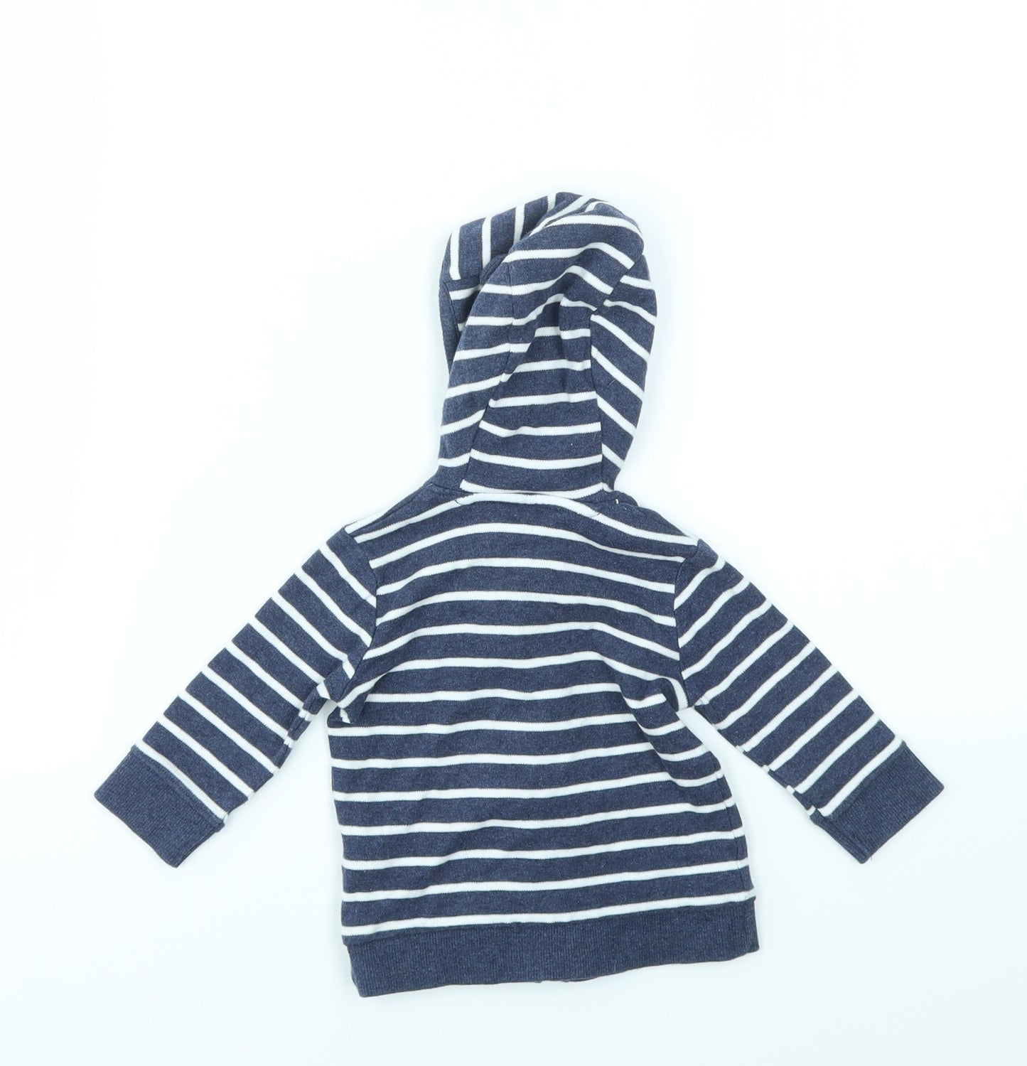George Boys Blue Striped  Full Zip Jumper Size 0-3 Months