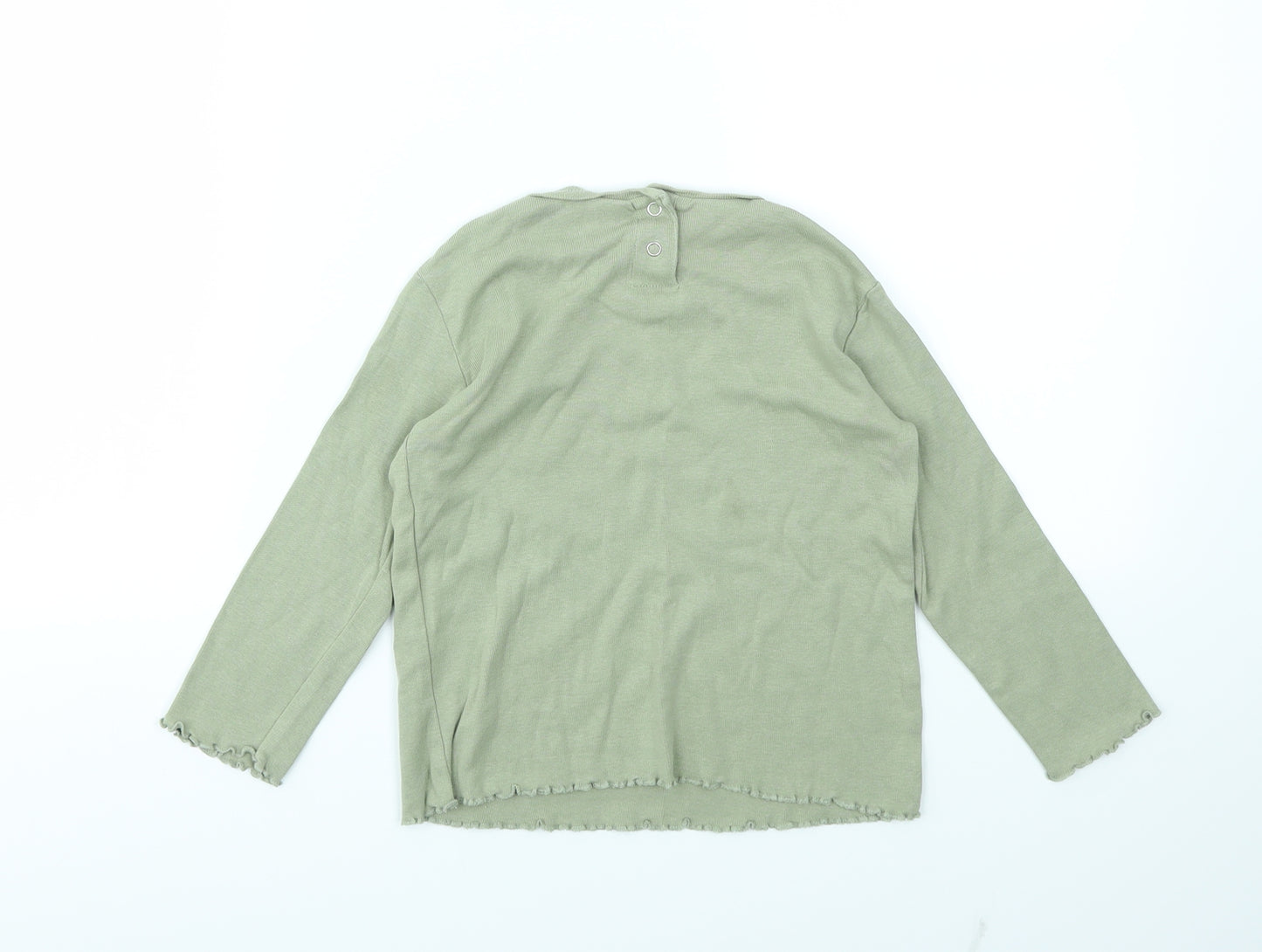 Zara Girls Green   Basic T-Shirt Size 4-5 Years