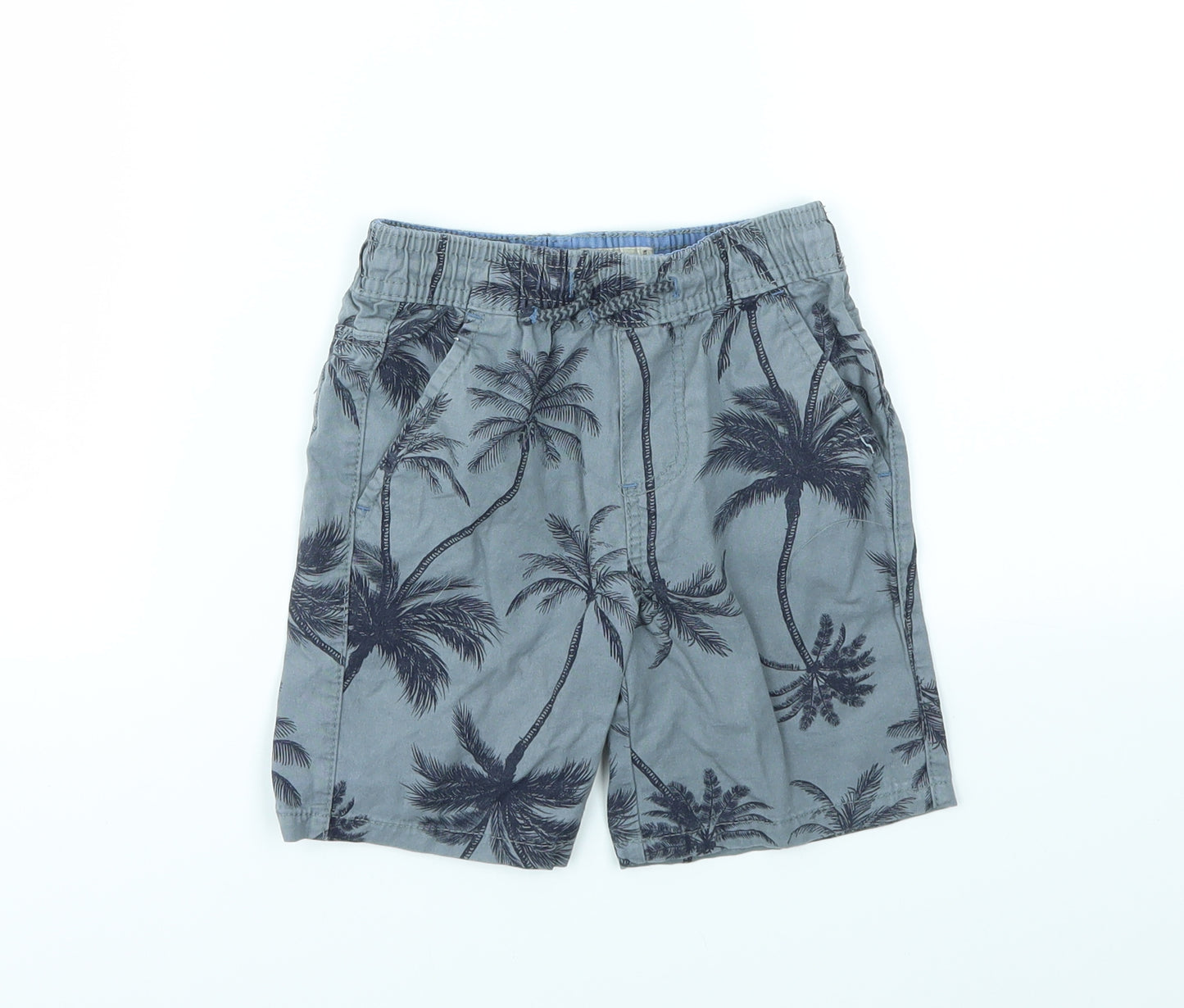 DENIM&CO Boys Grey Geometric  Chino Shorts Size 3-4 Years