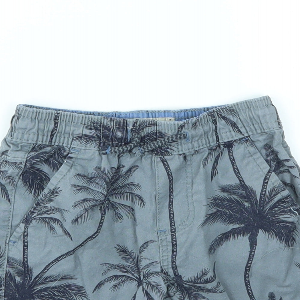 DENIM&CO Boys Grey Geometric  Chino Shorts Size 3-4 Years