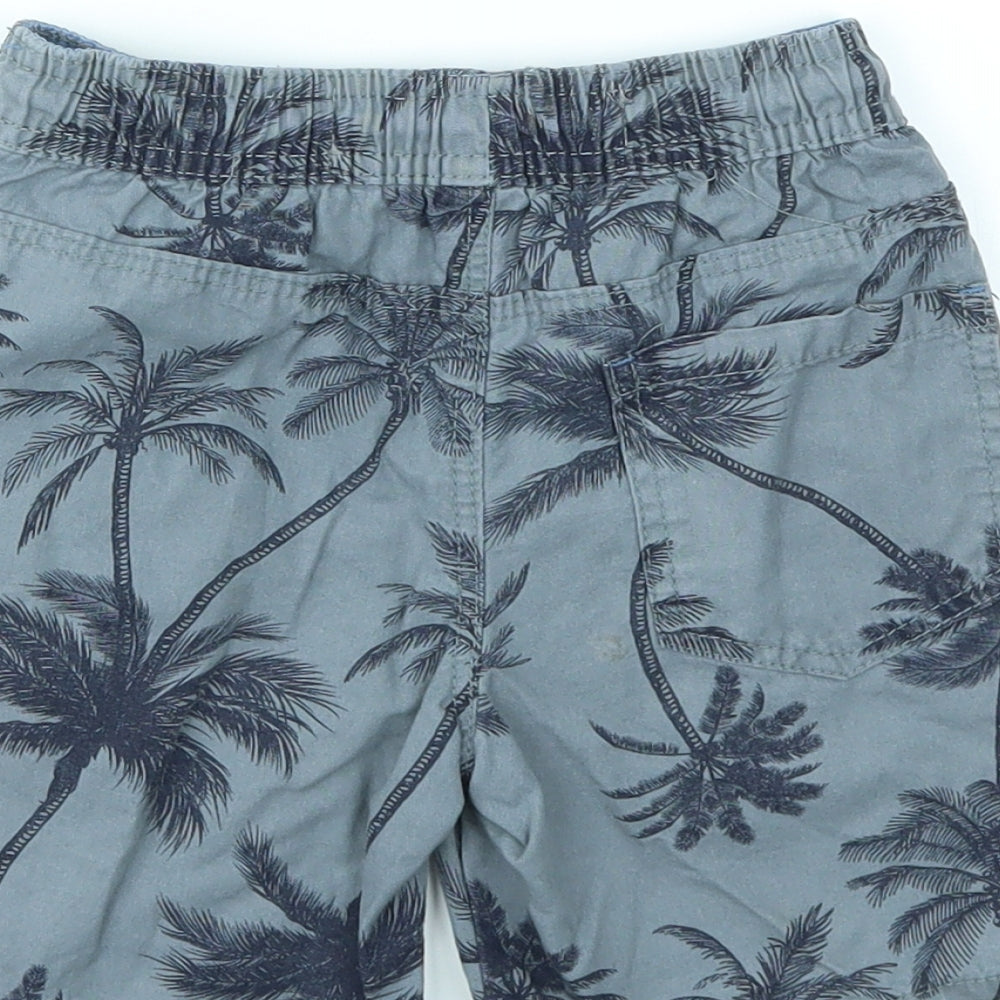 DENIM&CO Boys Grey Geometric  Chino Shorts Size 3-4 Years