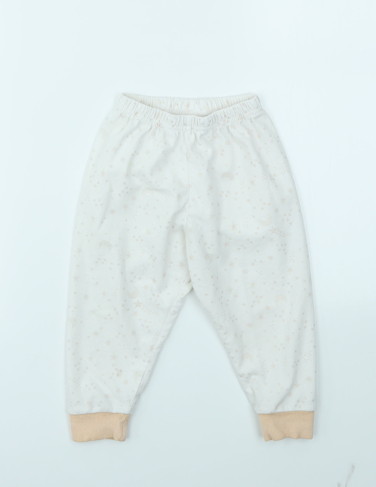 Matalan Girls Ivory Argyle/Diamond  Capri Trousers Size 12-18 Months