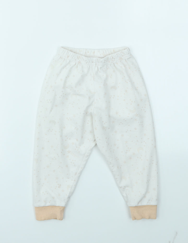 Matalan Girls Ivory Argyle/Diamond  Capri Trousers Size 12-18 Months