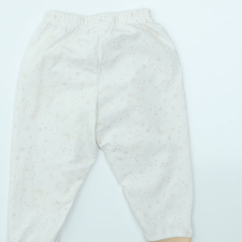 Matalan Girls Ivory Argyle/Diamond  Capri Trousers Size 12-18 Months