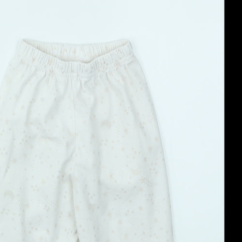 Matalan Girls Ivory Argyle/Diamond  Capri Trousers Size 12-18 Months