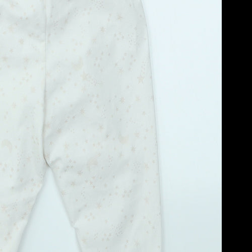 Matalan Girls Ivory Argyle/Diamond  Capri Trousers Size 12-18 Months