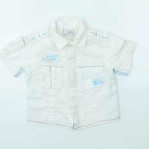 NEXT Boys White   Basic Button-Up Size 6-9 Months