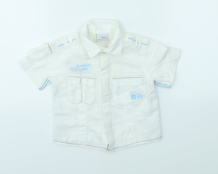 NEXT Boys White Basic Button-Up Size 6-9 Months