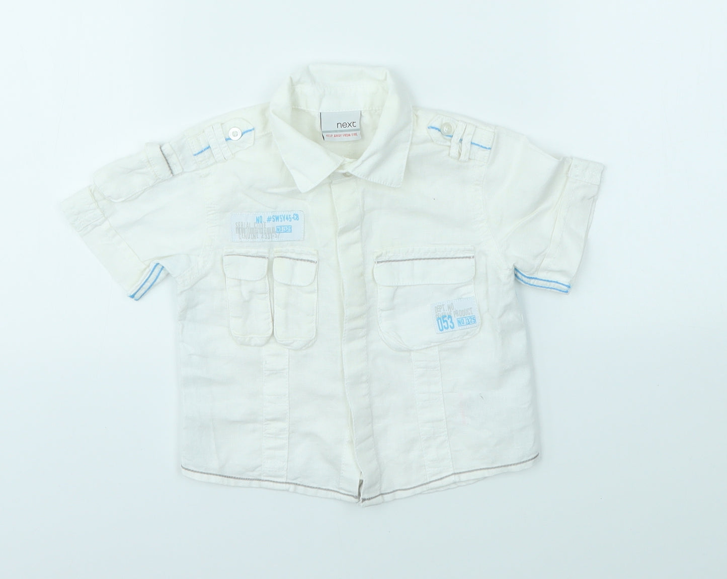 NEXT Boys White   Basic Button-Up Size 6-9 Months