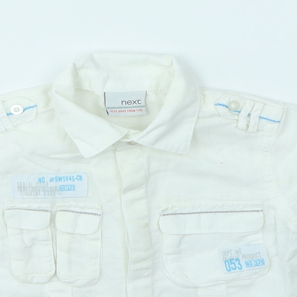 NEXT Boys White   Basic Button-Up Size 6-9 Months