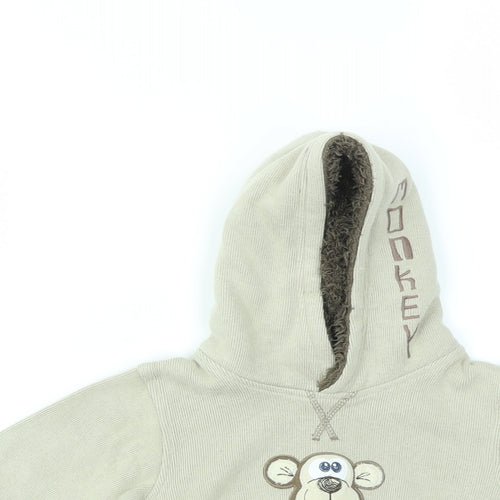 NEXT Boys Brown Animal Print  Henley Jumper Size 6-9 Months